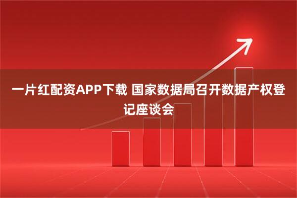 一片红配资APP下载 国家数据局召开数据产权登记座谈会